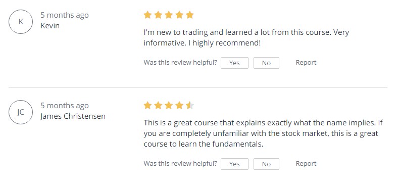 10. Student Reviews - Stock Market Foundations