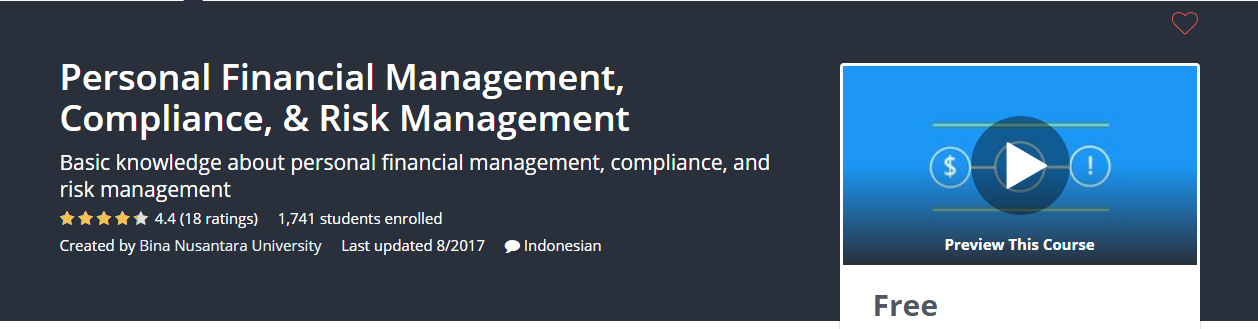 Course Cover For - Personal Financial Management, Compliance, Risk Management