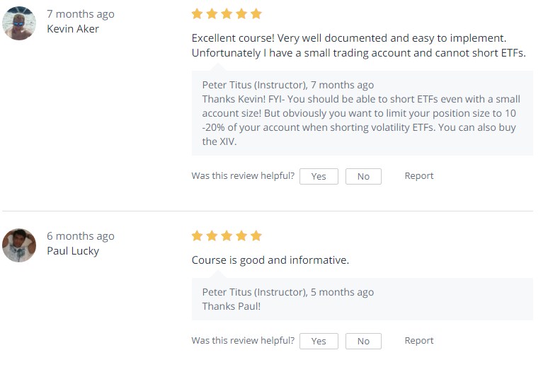 Student Reviews For - How To Profit From Stock Market Volatility